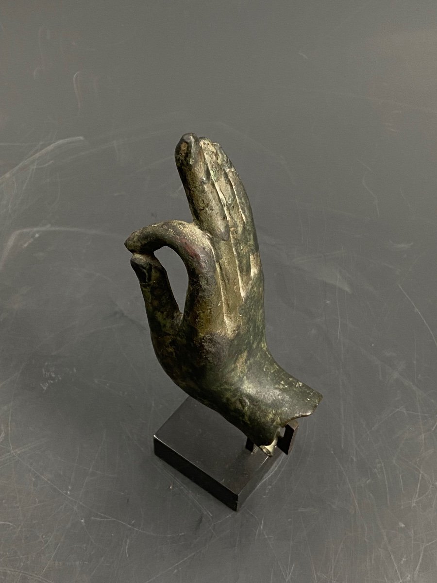 Buddha's Hand, Bronze, Thailand, 16/17th Century-photo-3