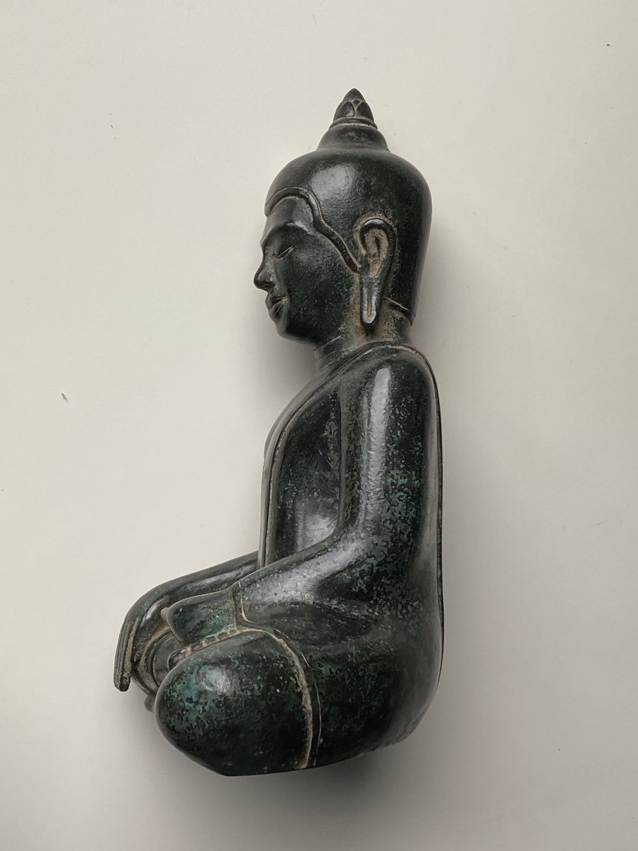 Bouddha, bronze, Birmanie, 24 cm-photo-2