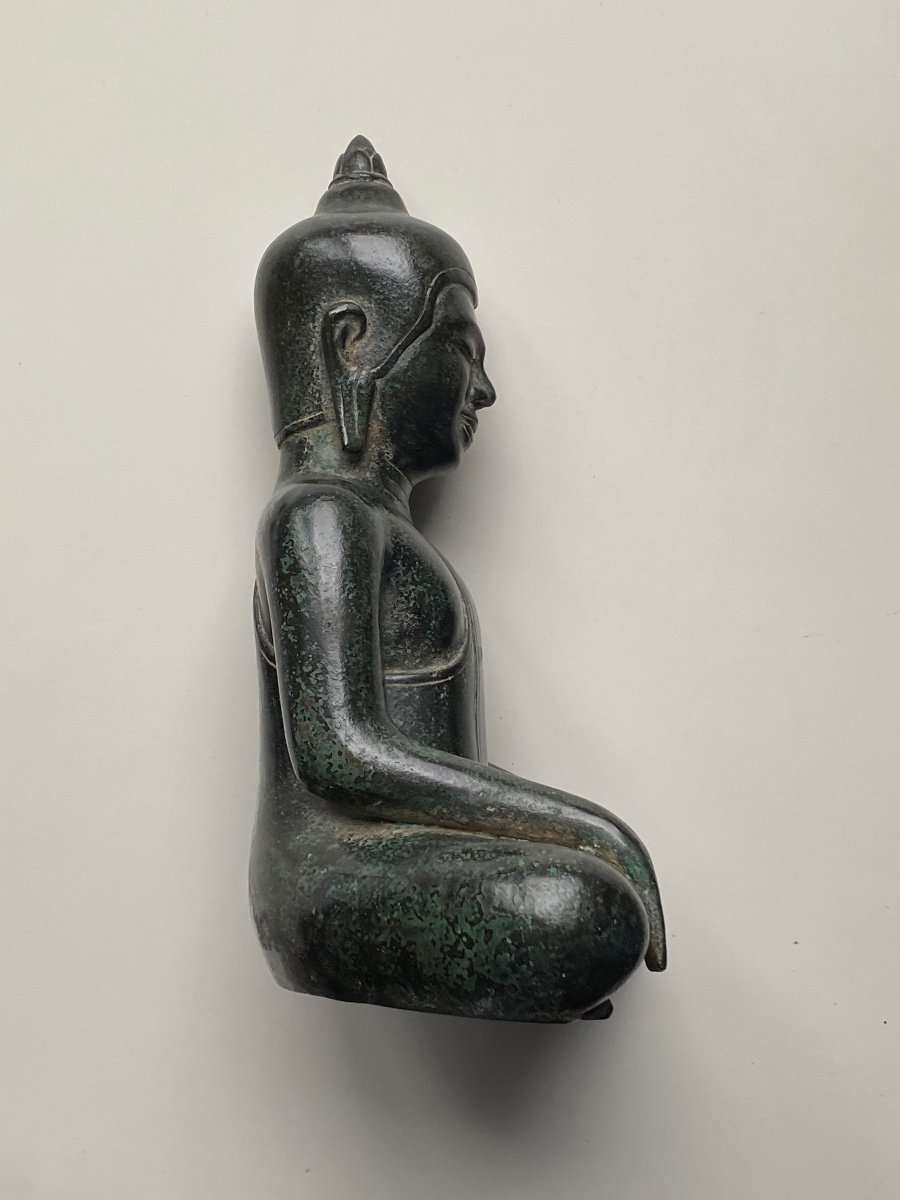 Bouddha, bronze, Birmanie, 24 cm-photo-3