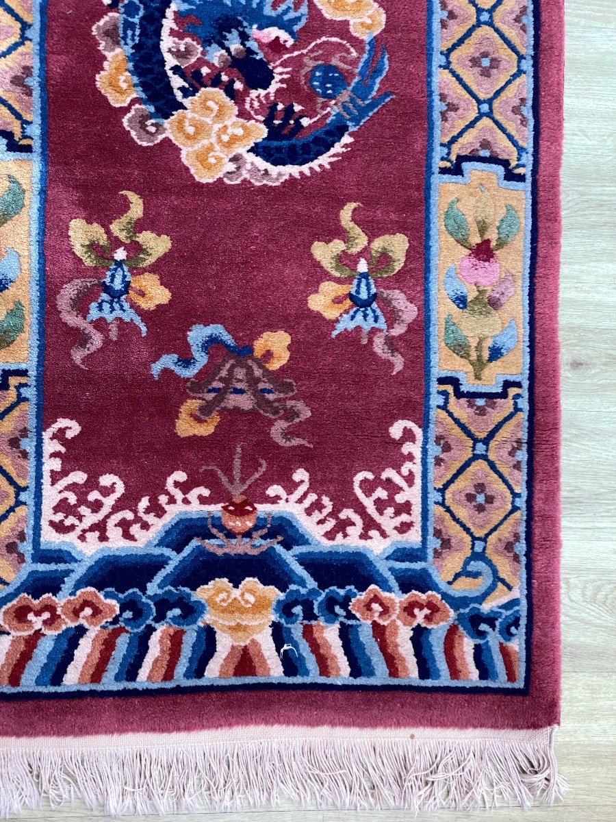 Sino-tibetan Carpet, 170 X 70, Early 20th Century-photo-4