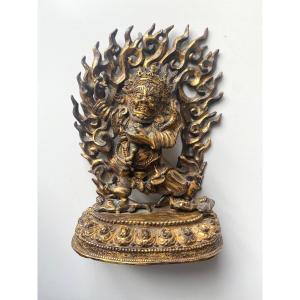 Mahakala, Gilded Bronze, Nepal 