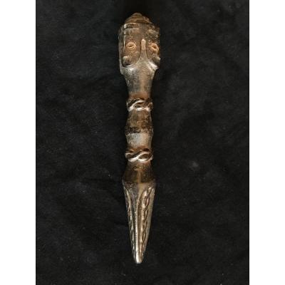 Phurbu, dague rituelle de chamane, bois, 20,5 cm, Népal