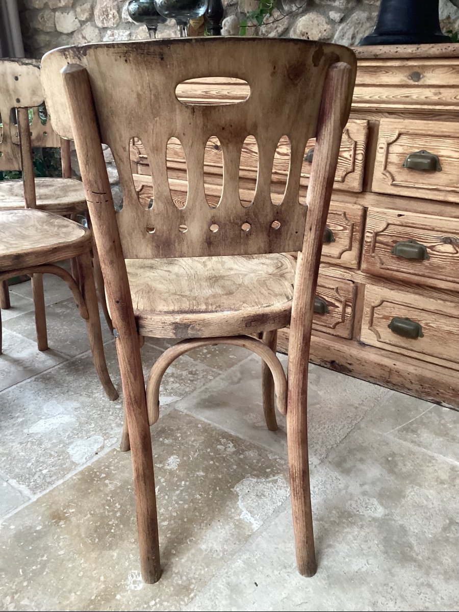 6 Wooden Bistro Chairs-photo-3