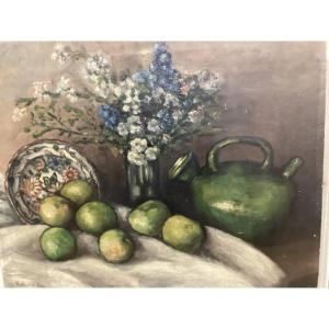 Still Life With Green Apples