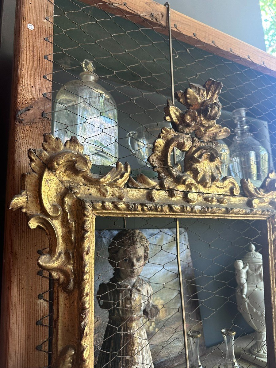 18th Century Carved And Gilded Wooden Frame-photo-2