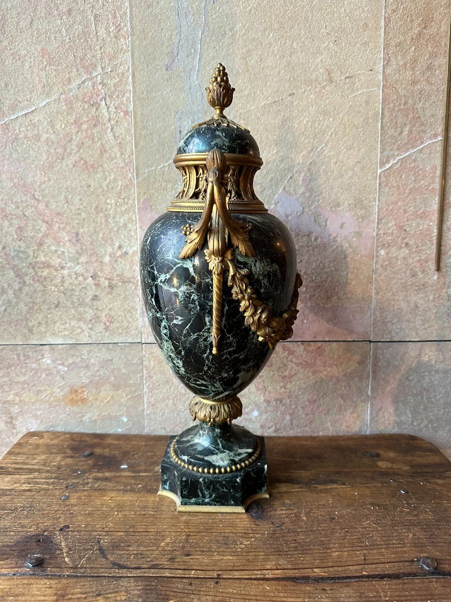 Vase en marbre et bronze. Napoléon III. -photo-4