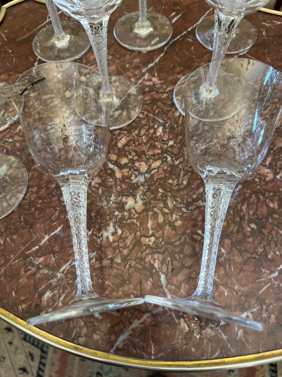 Suite De 12 Verres à vin Lalique -photo-4