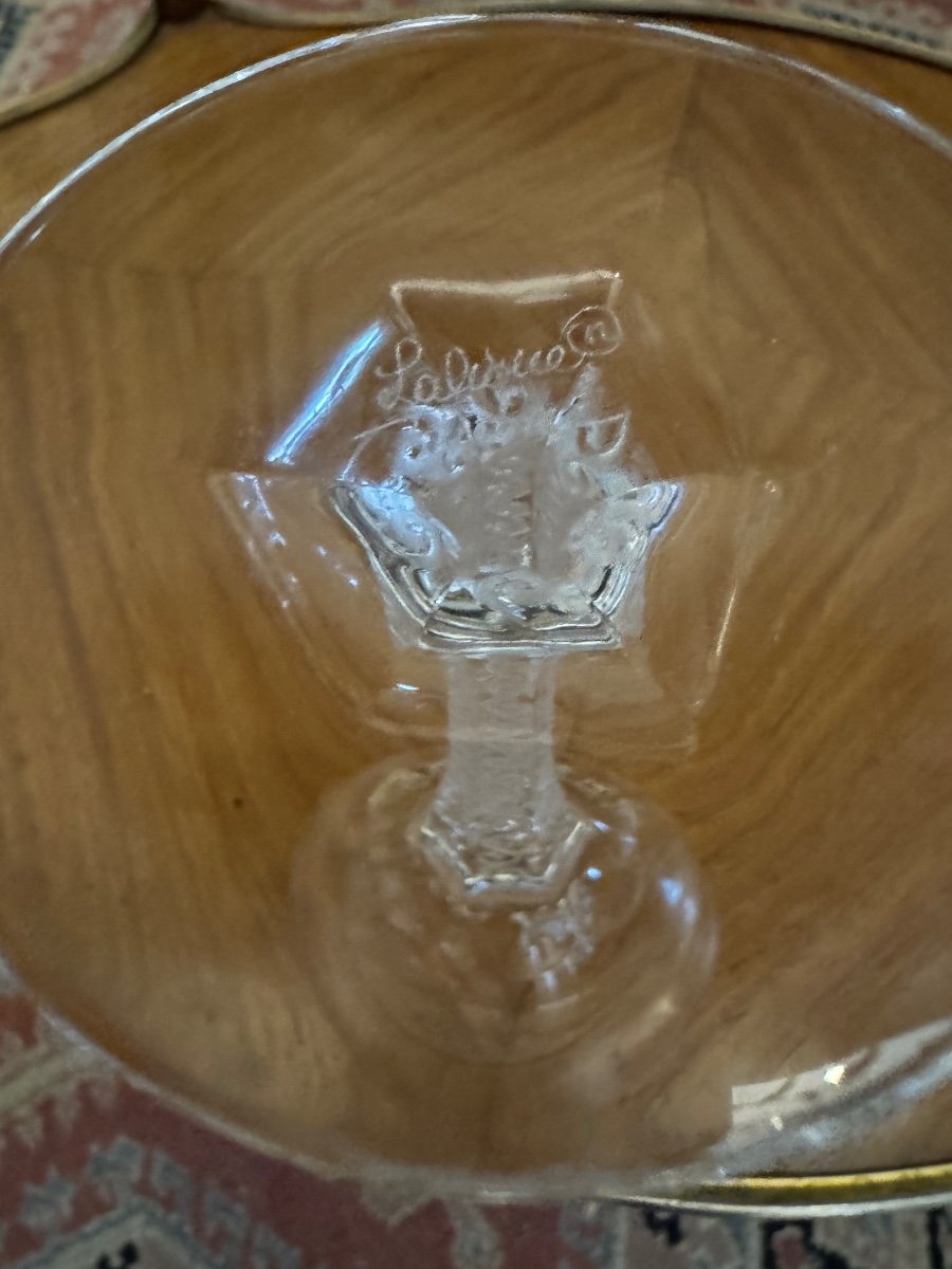 Suite De 12 Verres à vin Lalique -photo-3