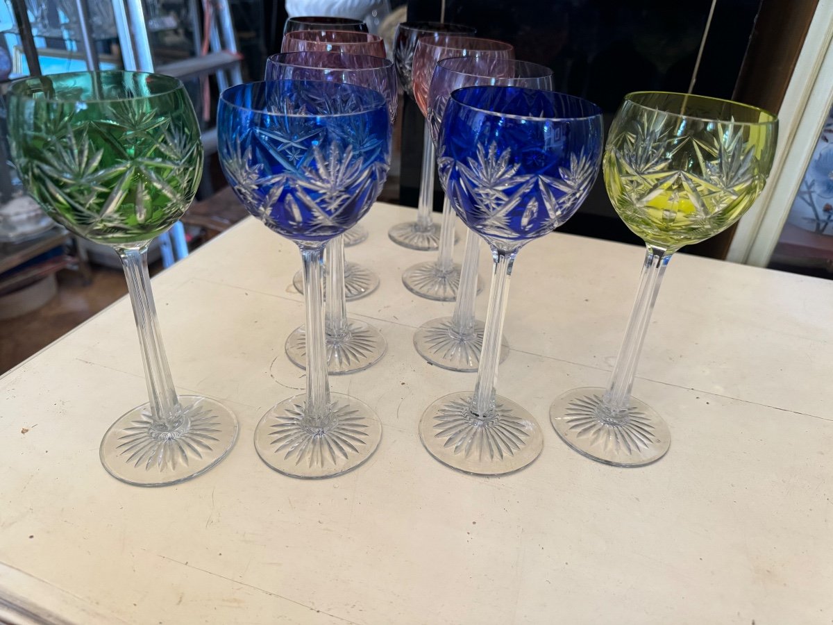 Suite De 10 Verres Couleur -photo-3