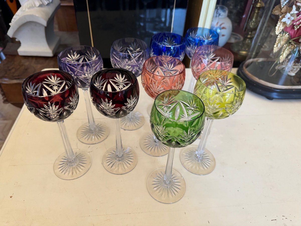 Suite De 10 Verres Couleur -photo-1