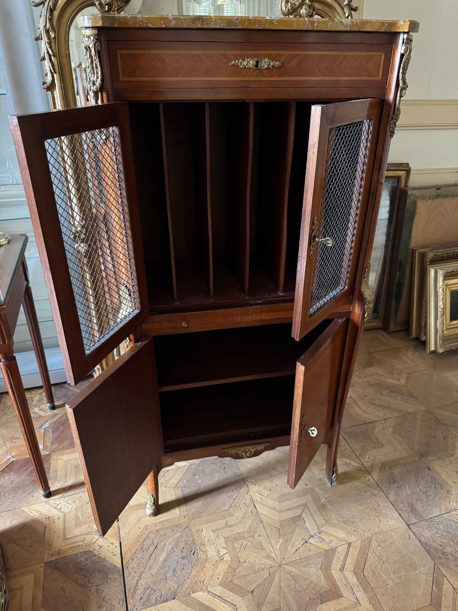 Marquetry Music Cabinet -photo-3