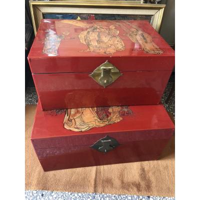 Chinese Lacquer Trunks