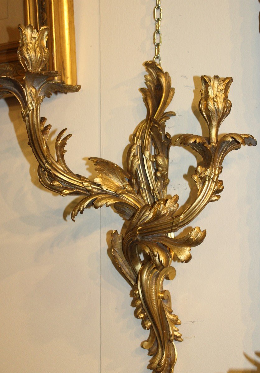 Pair Of Mercury Gilt Bronze Appliques, Mid-19th Century-photo-2