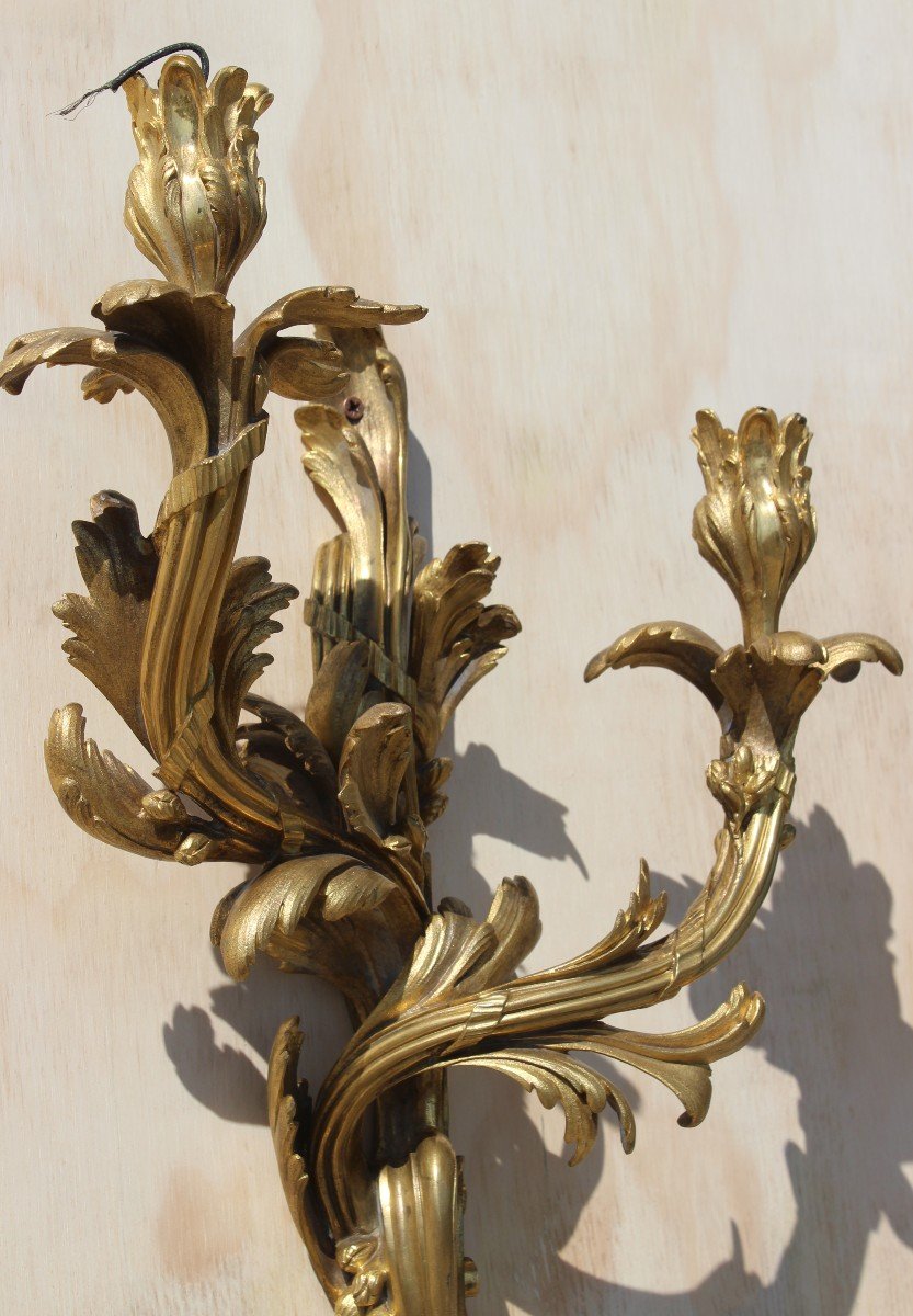 Pair Of Mercury Gilt Bronze Appliques, Mid-19th Century-photo-1