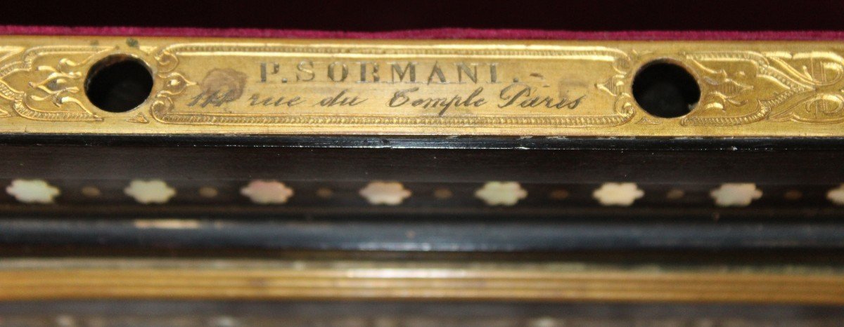 Coffret En Ebene Et Marqueterie, Signè Paul Sormani, XIX Sielce.-photo-2