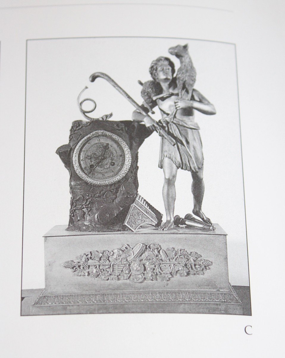 Empire Period Bronze Clock Representing "pan", Early 19th Century.-photo-6