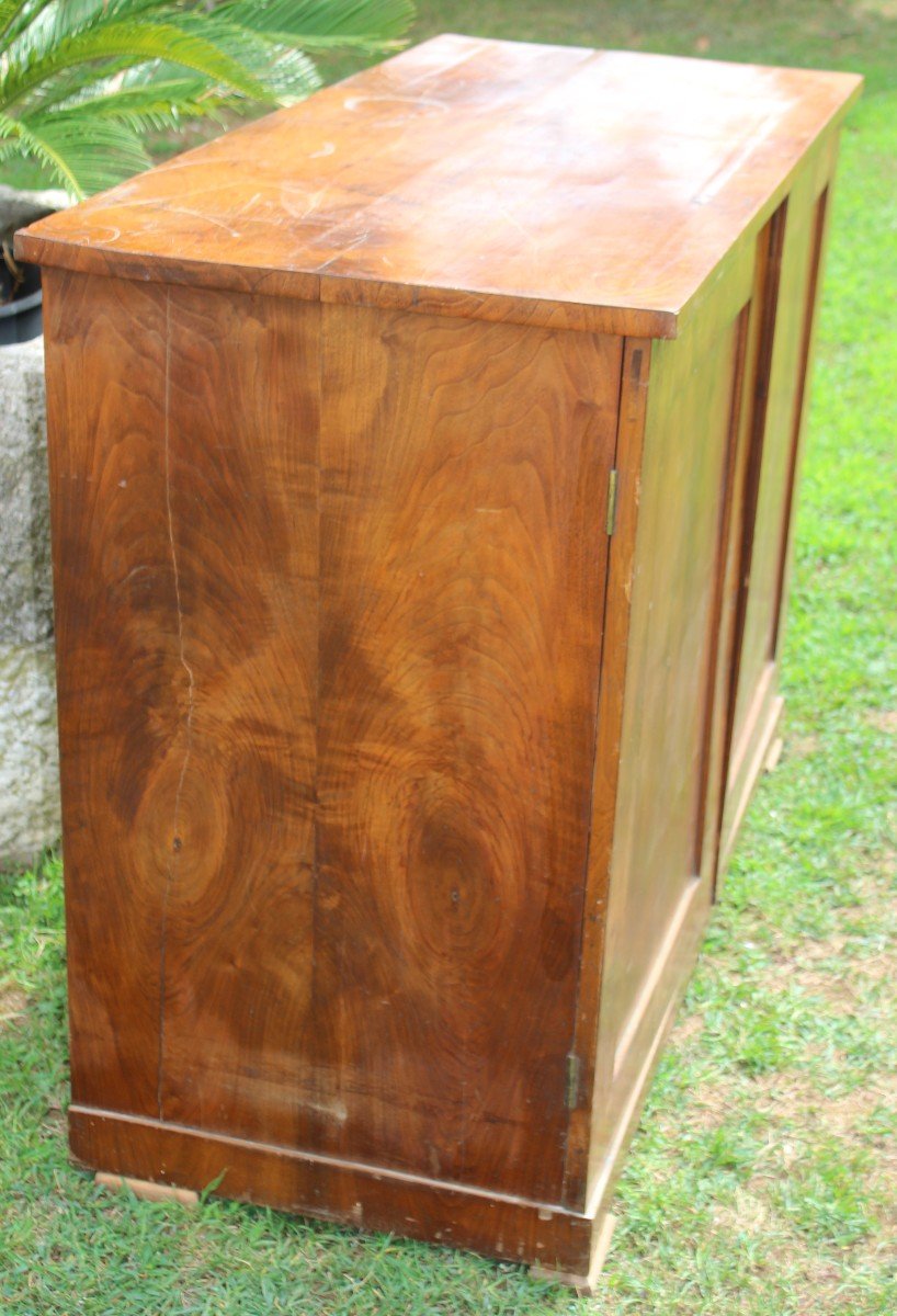 Rare Biedermeier Period Apothecary's Walnut Chest Of Drawers With 18 Drawers, Circa 1840.-photo-3