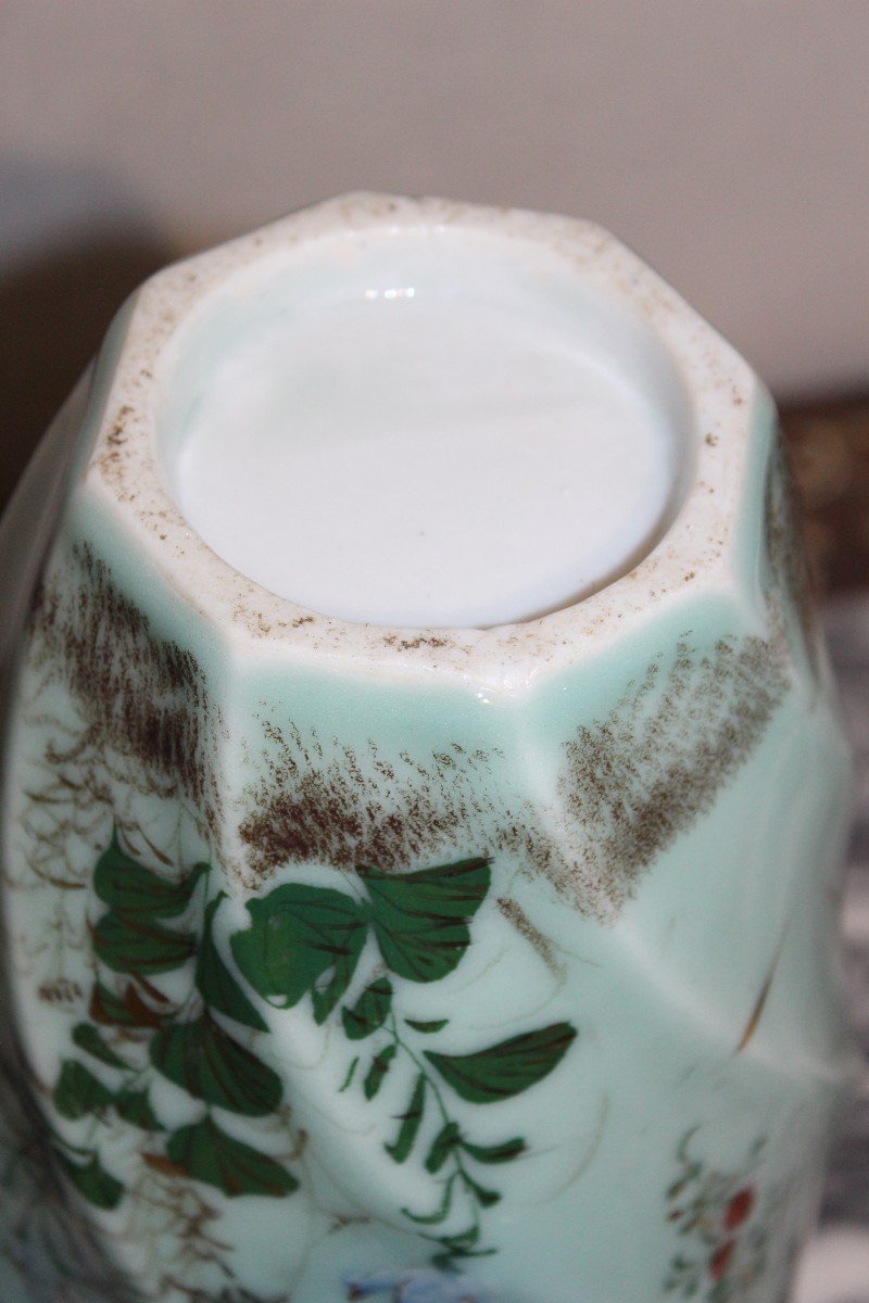 Japanese Celadon Porcelain Vase, Japan Late 19th Century-photo-4