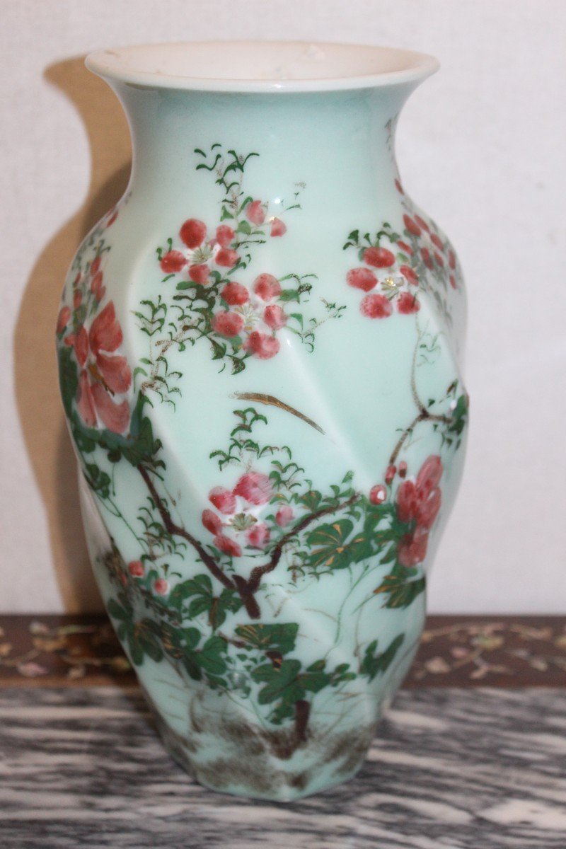 Japanese Celadon Porcelain Vase, Japan Late 19th Century