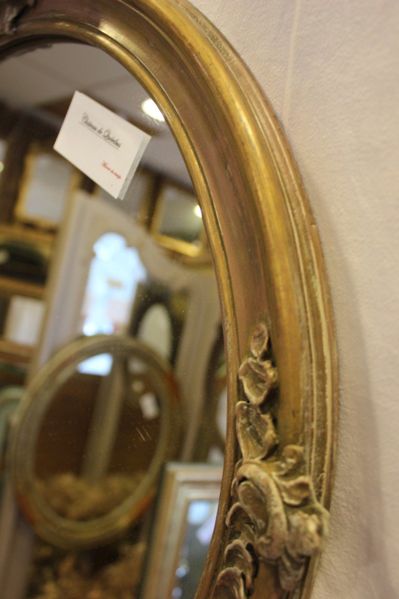 Louis XV Style Round Mirror, 54 X 58 Cm-photo-3