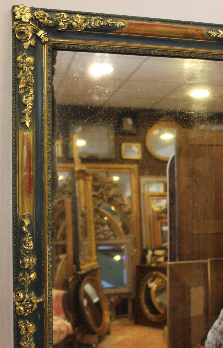 Rectangle Mirror Gold Leaf And Patina 67 X 121 Cm-photo-1