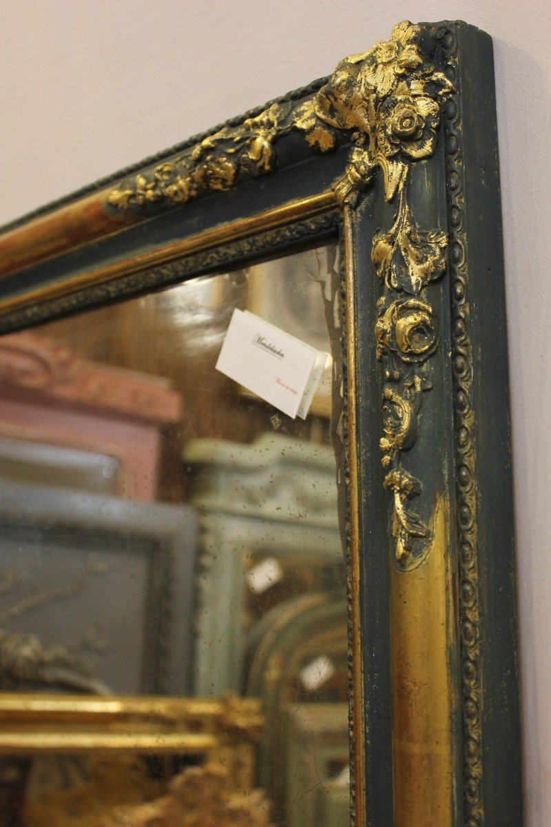 Rectangle Mirror Gold Leaf And Patina 67 X 121 Cm-photo-5