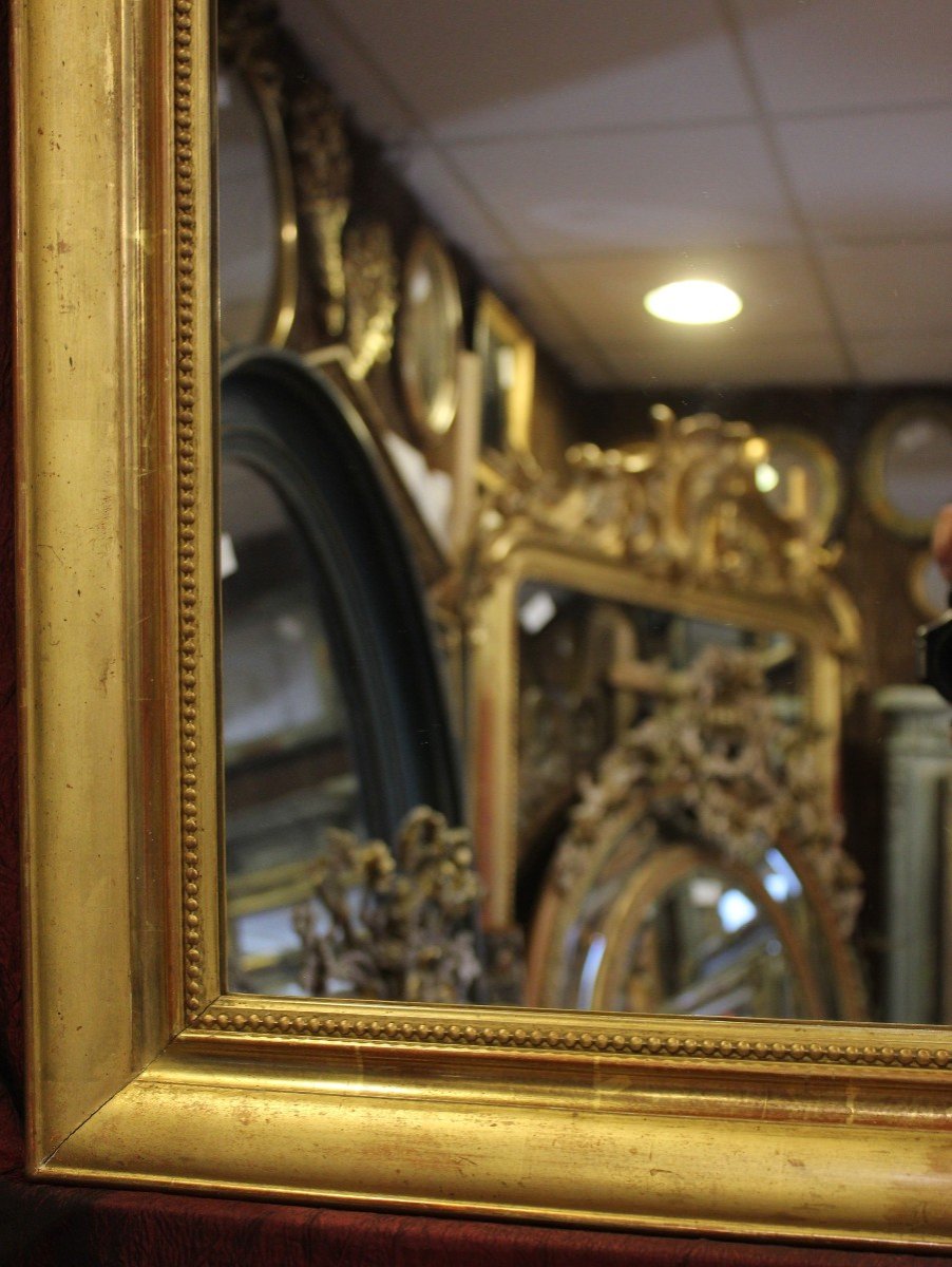Louis Philippe Perlé Golden Rectangle Mirror 71 X 80 Cm-photo-3