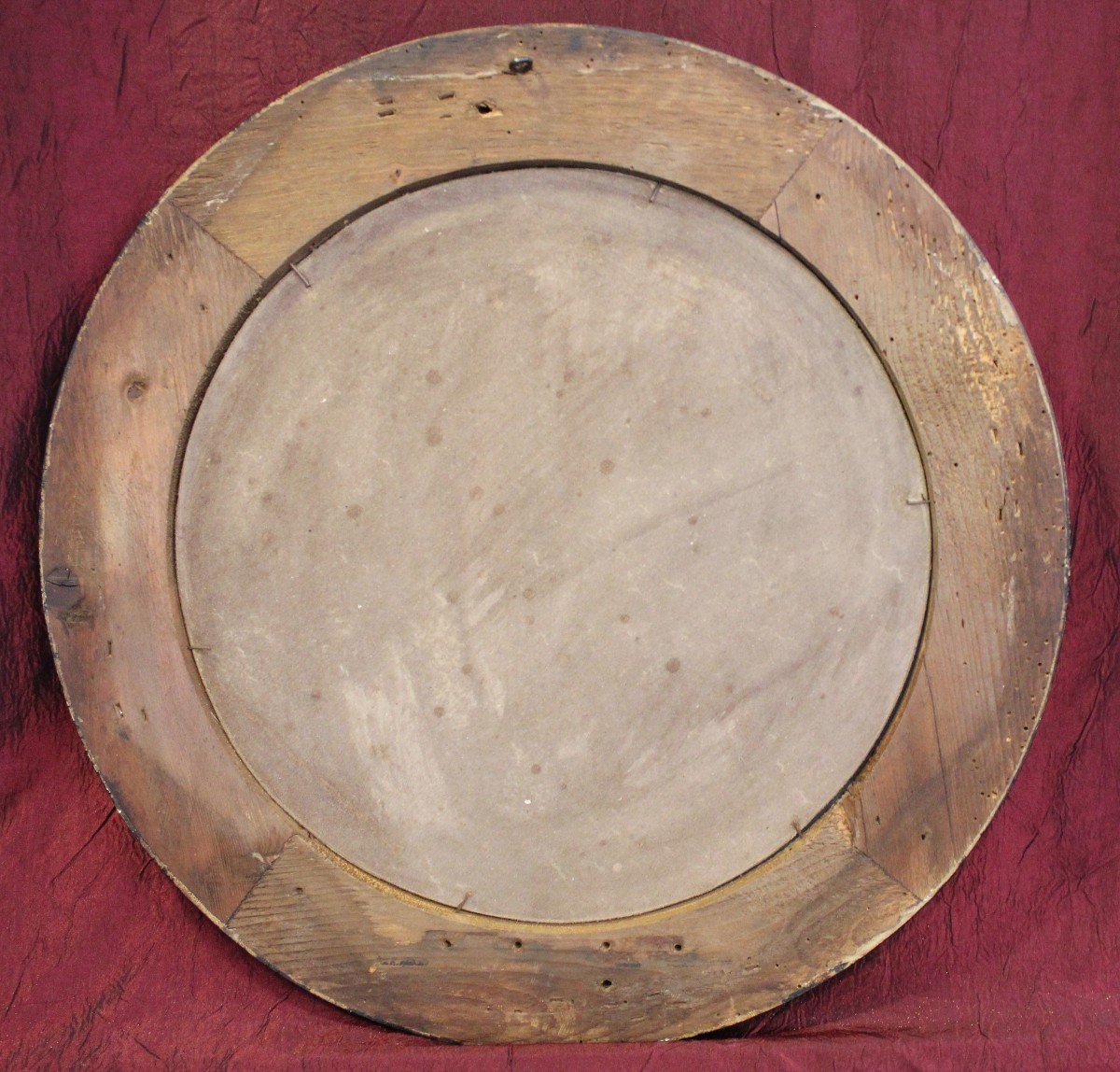 Ø38,  Miroir Laqué Noir Napoléon III Rond-photo-6