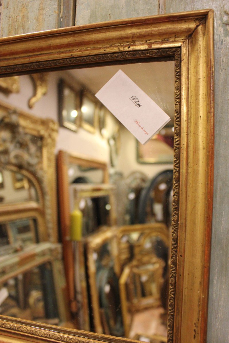 29 X 35 Cm, Small Rectangle Mirror, Golden Wood-photo-3