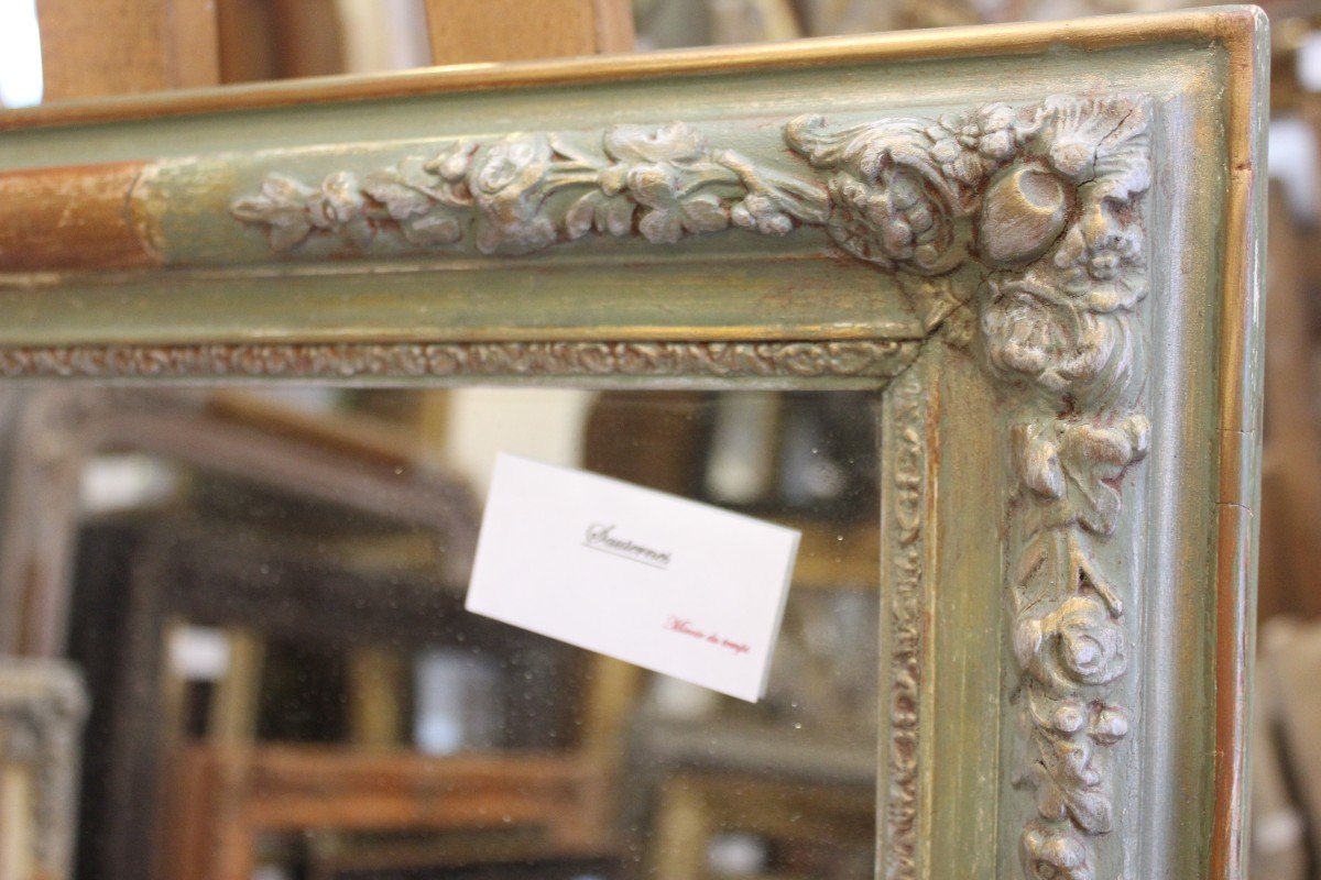 43 X 55 Cm, Small Restoration Mirror, Patina, Gold And Mercury -photo-3