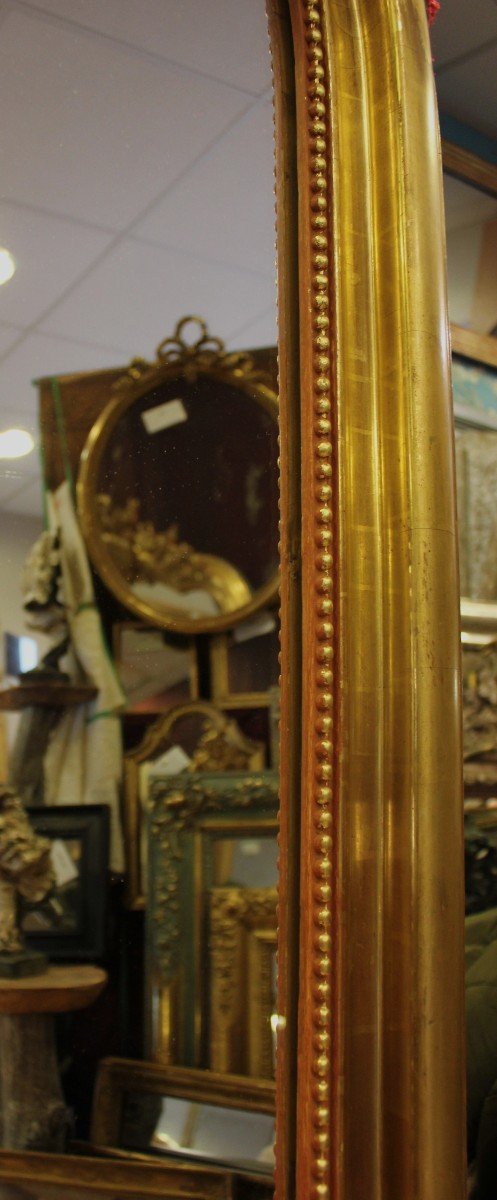 114 X 177 Cm Large Antique Mirror, Gold Leaf Gilding, Violin Decor, Musical Attributes -photo-4