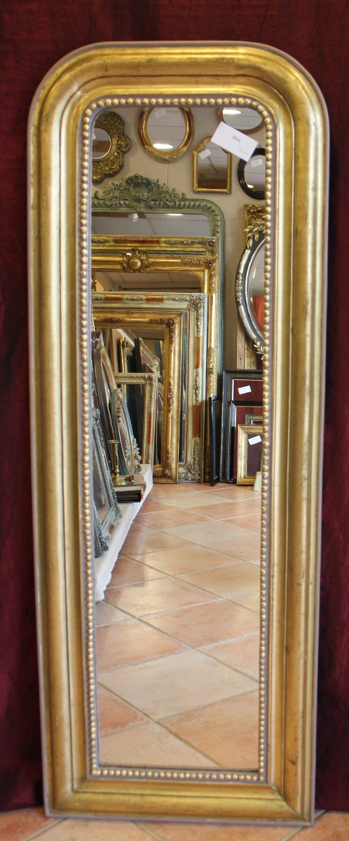 51 X 140 Cm Miroir étroit, Louis Philippe Perlé d'Entre Deux