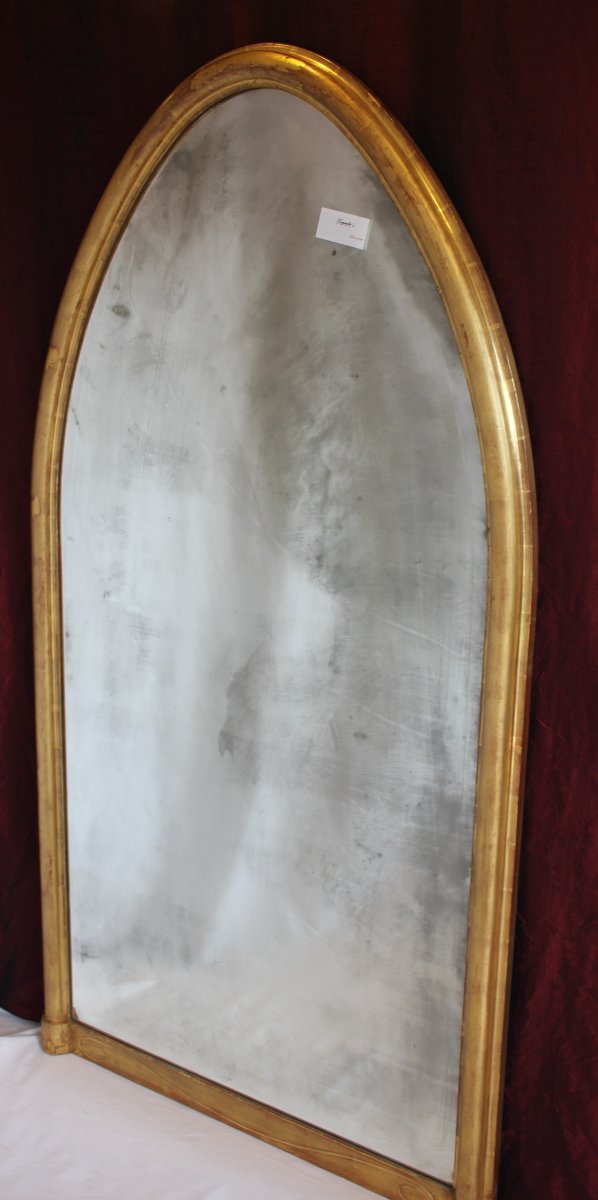 81 X 150 Cm Miroir Ancien Feuille d'Or, Glace Biseautée-photo-7