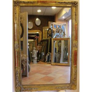 Large Old Gold, Patina And Mercury Fireplace Mirror 103 X 148 Cm