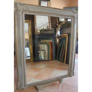 110 X 124 Cm Antique Fireplace Mirror Patinated Restoration