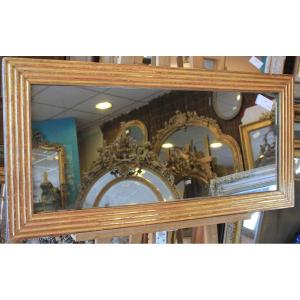 Louis XVI Mirror With Channels, Gold Leaf, Mercury 49 X 100 Cm