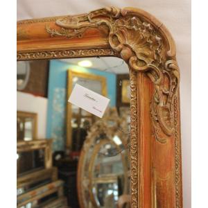 Old Gold Leaf Mirror, Patina, Mercury Ice 65 X 83 Cm