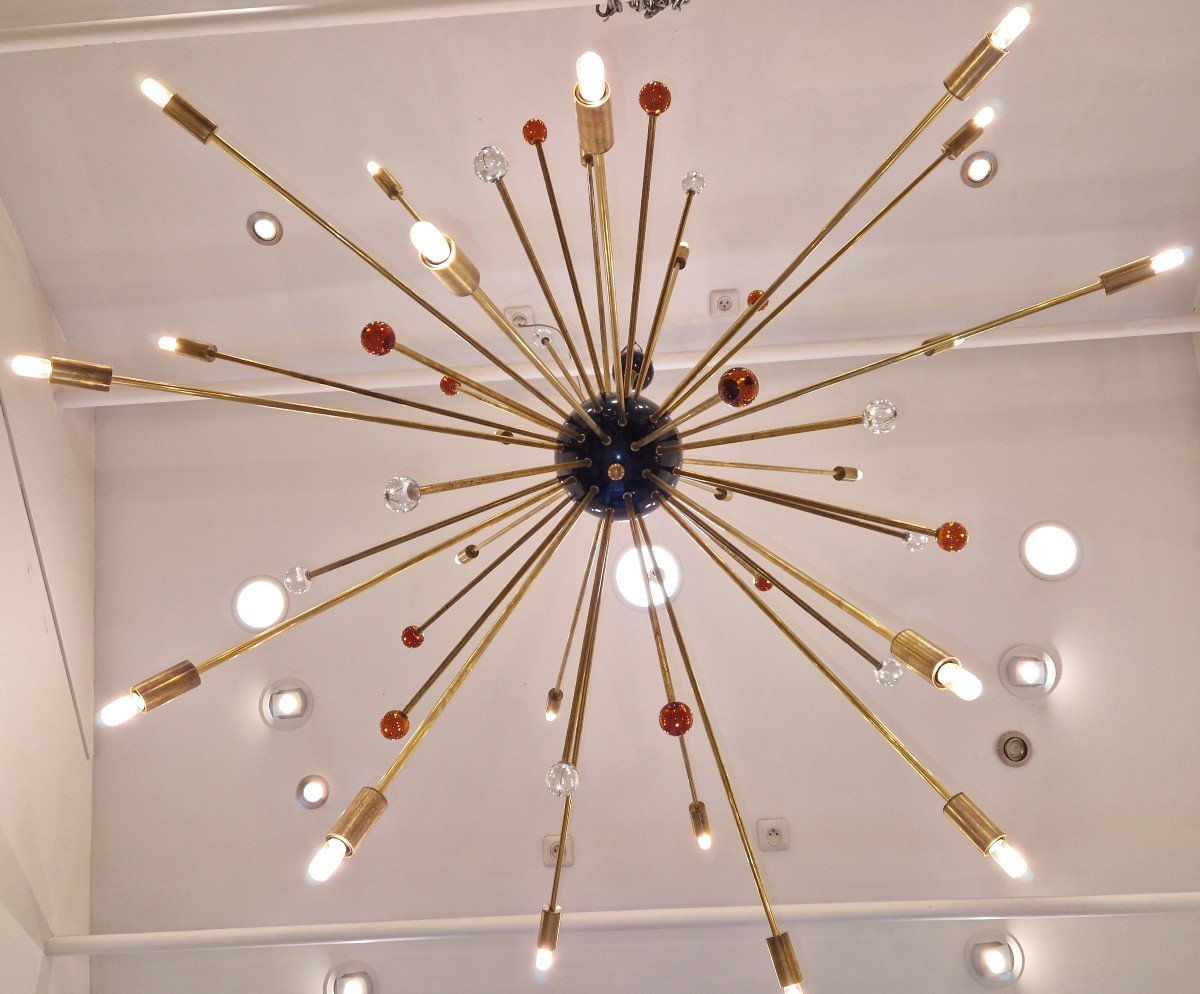 Murano Sputnik Chandelier 180*150cm 24 Lights -photo-4