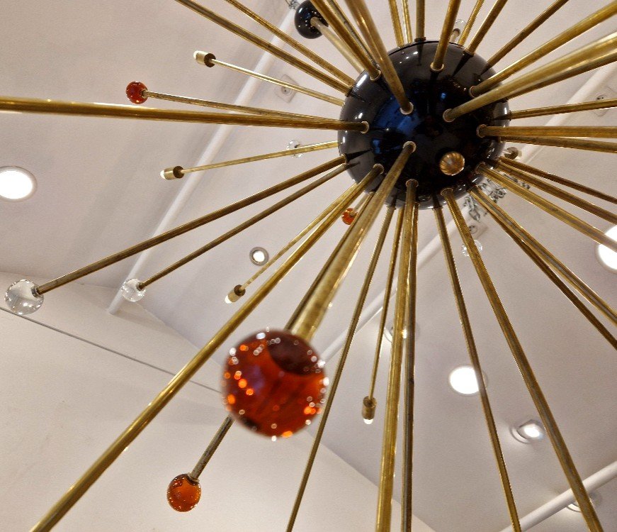 Murano Sputnik Chandelier 180*150cm 24 Lights -photo-3