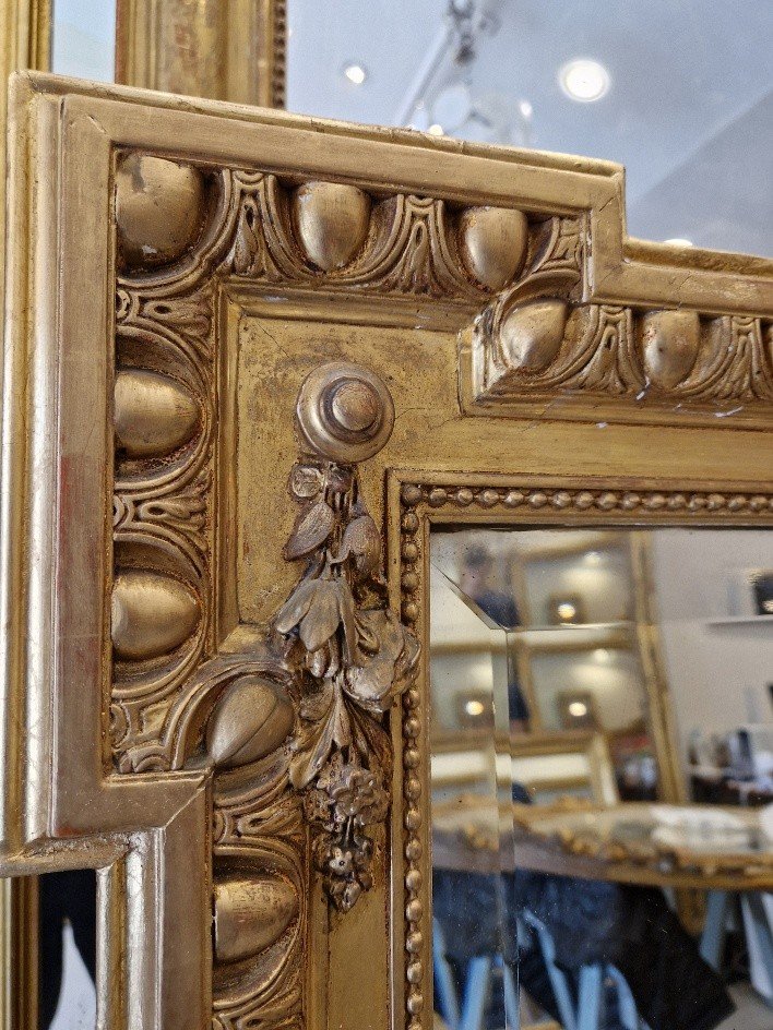 Napoleon III Gold Mirror With Gold Leaves 110*160cm-photo-4