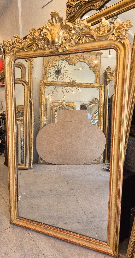 Louis Philippe Gold Cartouche Mirror 105/182cm