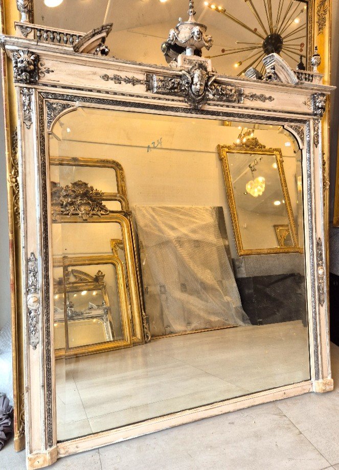 Large miroir argenté glace biseautée 130*168 cm