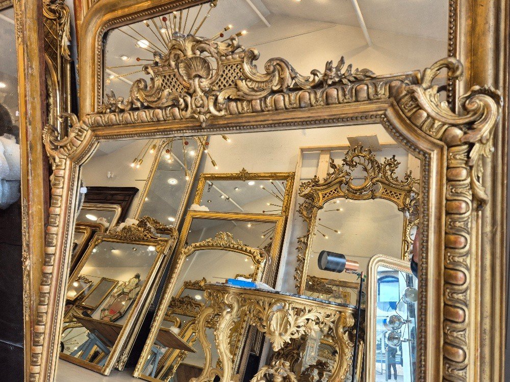 Large miroir Napoléon III glace cheminée 120*156 Cm-photo-2