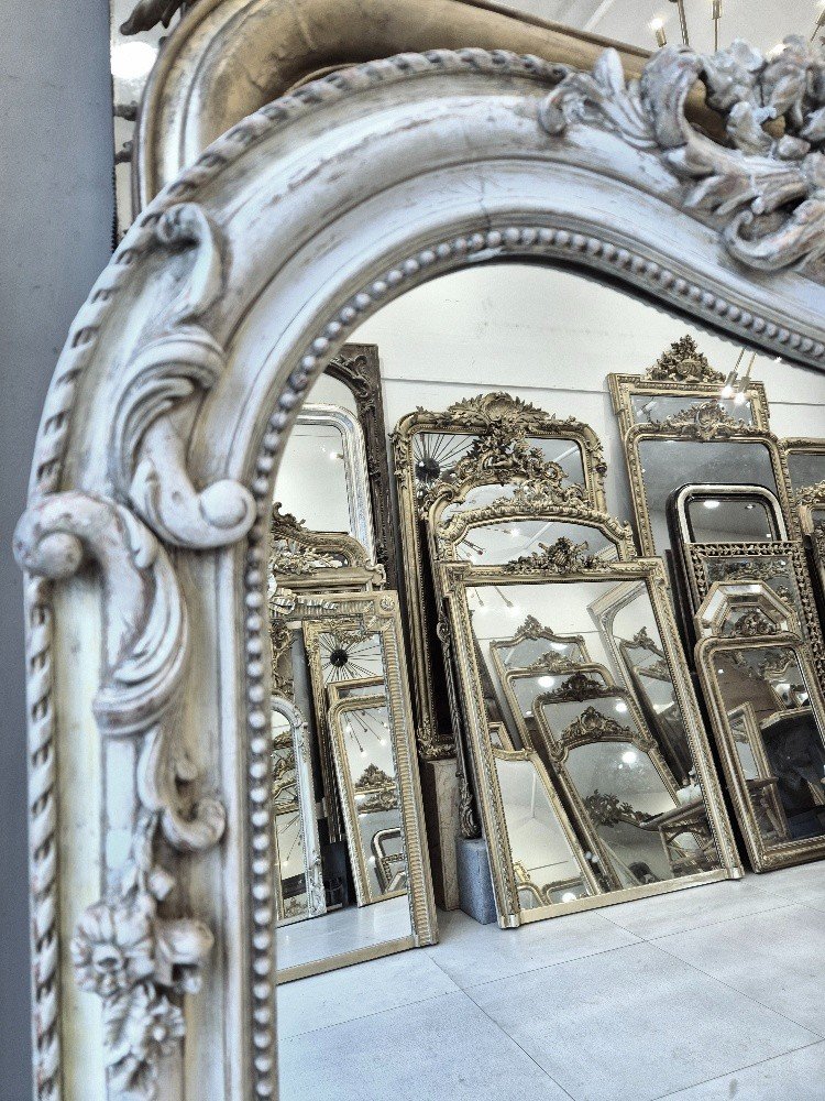 Large miroir Louis XV glace de cheminée 138*162cm-photo-2