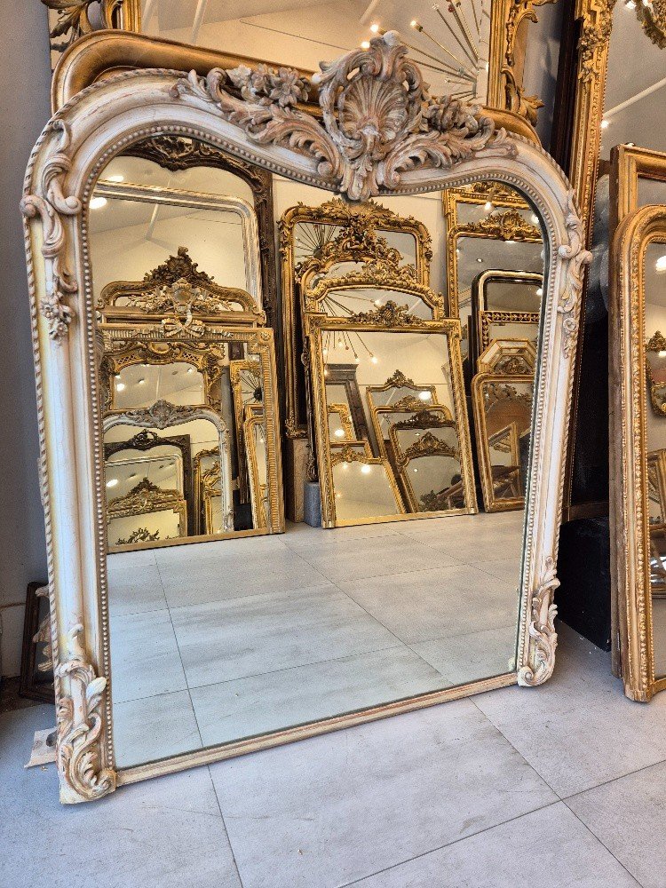 Large miroir Louis XV glace de cheminée 138*162cm-photo-2