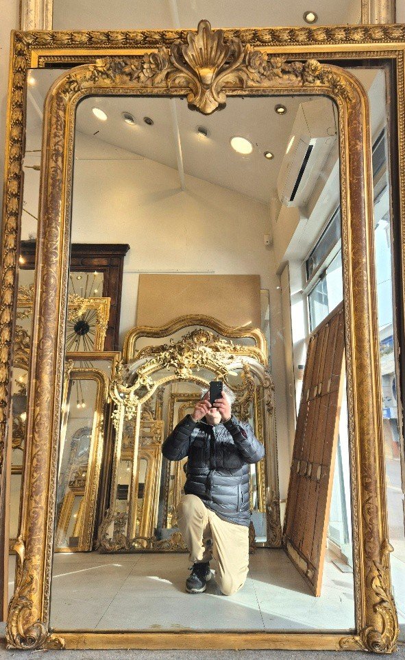 Grande Glace Louis Philippe miroir mercure100*172cm-photo-1