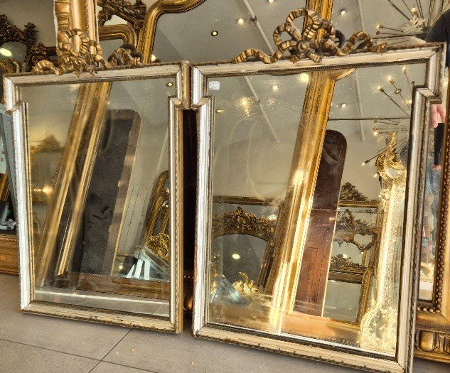 Pair Of Louis XVI Knot Mirrors 47*65 Cm-photo-2