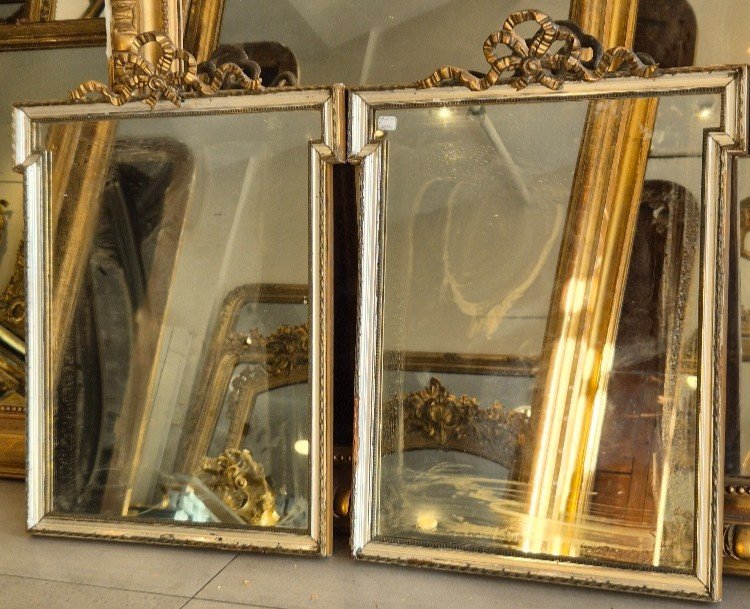 Pair Of Louis XVI Knot Mirrors 47*65 Cm-photo-3