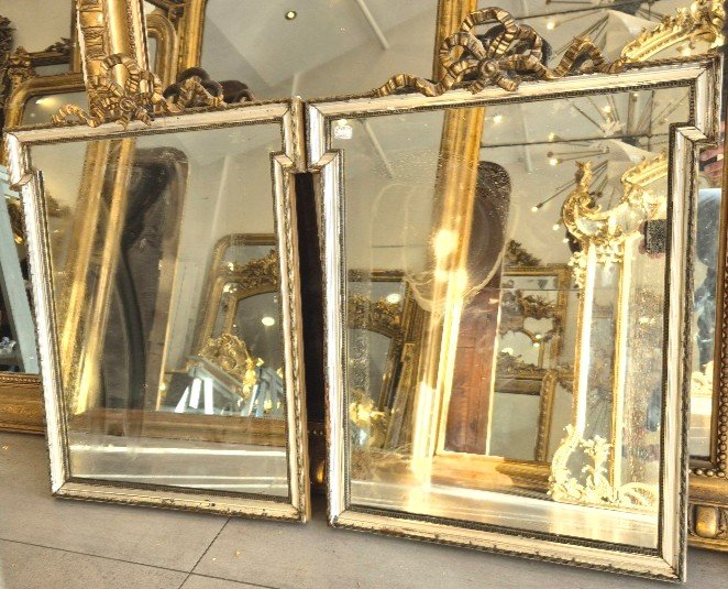 Pair Of Louis XVI Knot Mirrors 47*65 Cm-photo-1