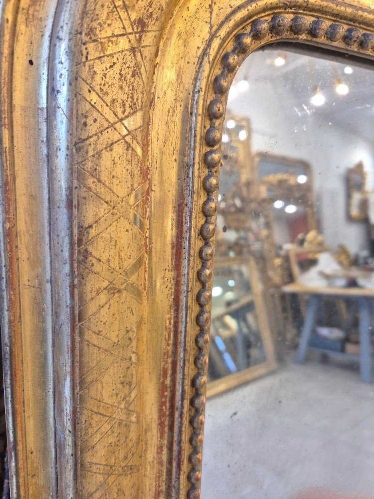 Glace Ancienne Miroir Louis Philippe de cheminée 105*130 Cm-photo-2